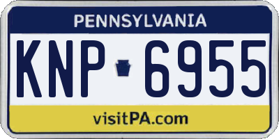 PA license plate KNP6955