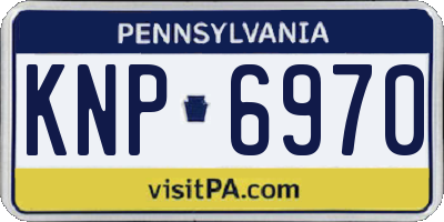 PA license plate KNP6970