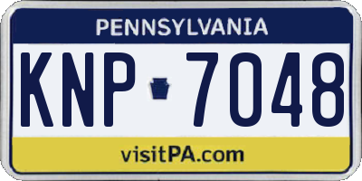 PA license plate KNP7048