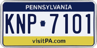 PA license plate KNP7101