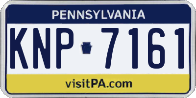 PA license plate KNP7161