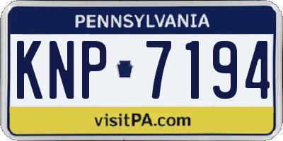 PA license plate KNP7194