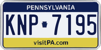 PA license plate KNP7195