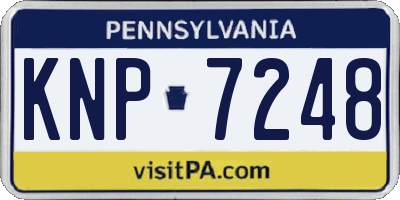 PA license plate KNP7248