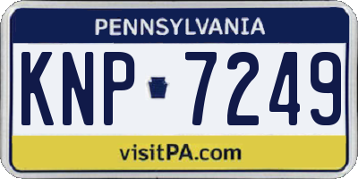 PA license plate KNP7249