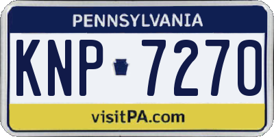 PA license plate KNP7270