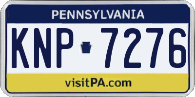 PA license plate KNP7276