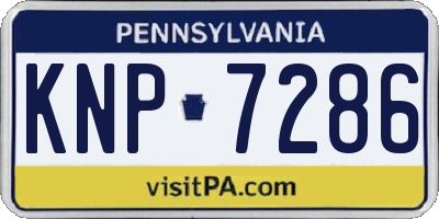 PA license plate KNP7286