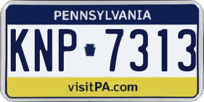 PA license plate KNP7313