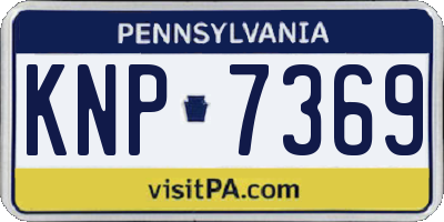 PA license plate KNP7369