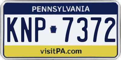 PA license plate KNP7372