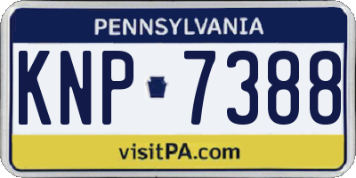 PA license plate KNP7388