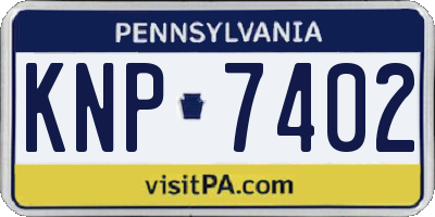 PA license plate KNP7402