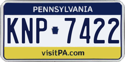 PA license plate KNP7422