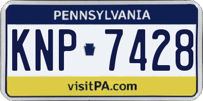 PA license plate KNP7428