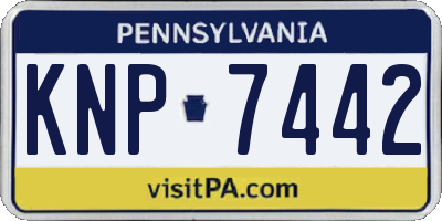 PA license plate KNP7442