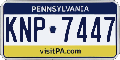 PA license plate KNP7447