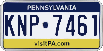 PA license plate KNP7461