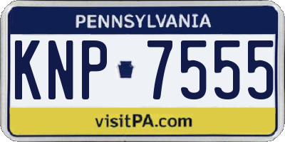 PA license plate KNP7555