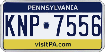 PA license plate KNP7556