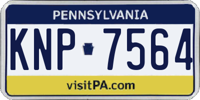 PA license plate KNP7564