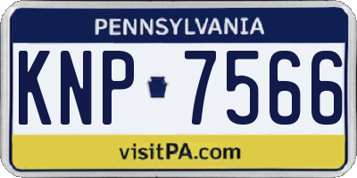 PA license plate KNP7566