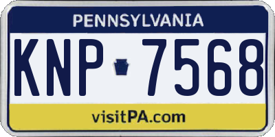 PA license plate KNP7568