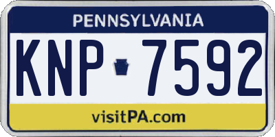 PA license plate KNP7592