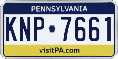 PA license plate KNP7661