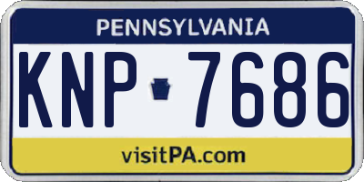 PA license plate KNP7686