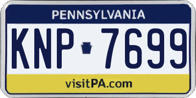 PA license plate KNP7699
