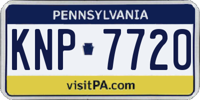 PA license plate KNP7720