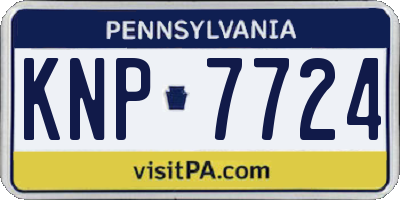 PA license plate KNP7724
