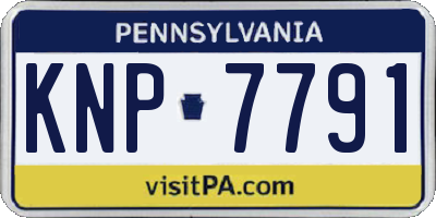 PA license plate KNP7791