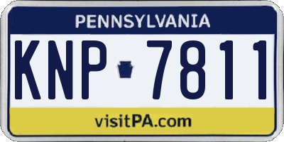PA license plate KNP7811