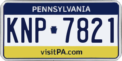 PA license plate KNP7821