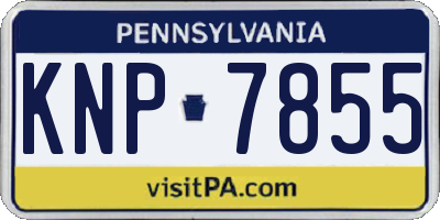 PA license plate KNP7855