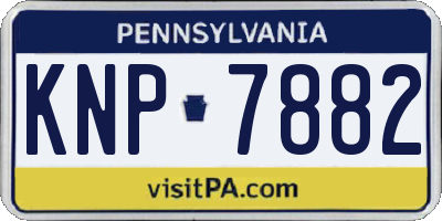 PA license plate KNP7882