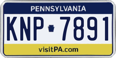 PA license plate KNP7891