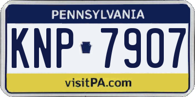 PA license plate KNP7907