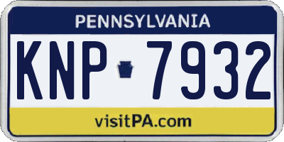 PA license plate KNP7932