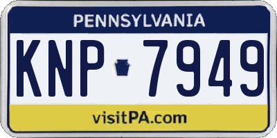 PA license plate KNP7949