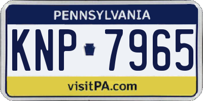 PA license plate KNP7965