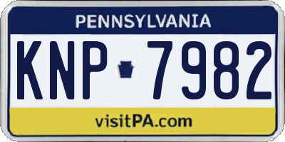 PA license plate KNP7982