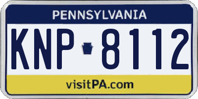 PA license plate KNP8112