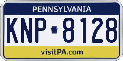 PA license plate KNP8128