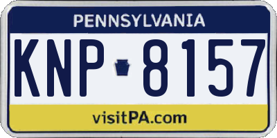 PA license plate KNP8157