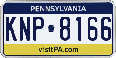 PA license plate KNP8166