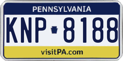 PA license plate KNP8188