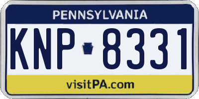 PA license plate KNP8331
